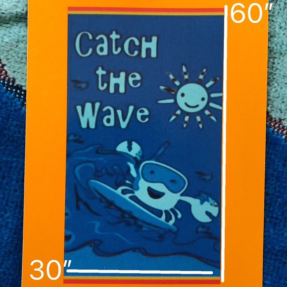 CATCH THE WAVE beach towel 30” x 60” - Picture 14 of 14